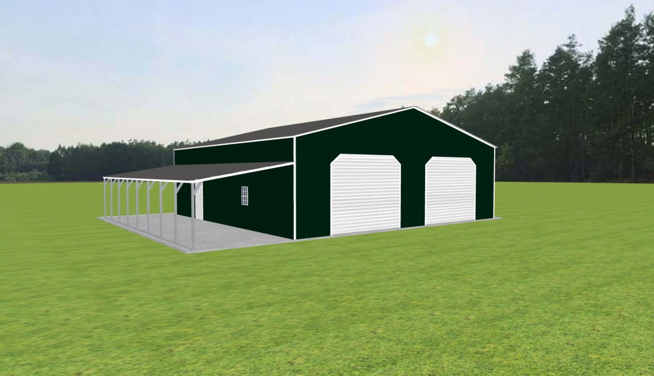 Garage with Lean To 40 x 40 x 12 — photo 1