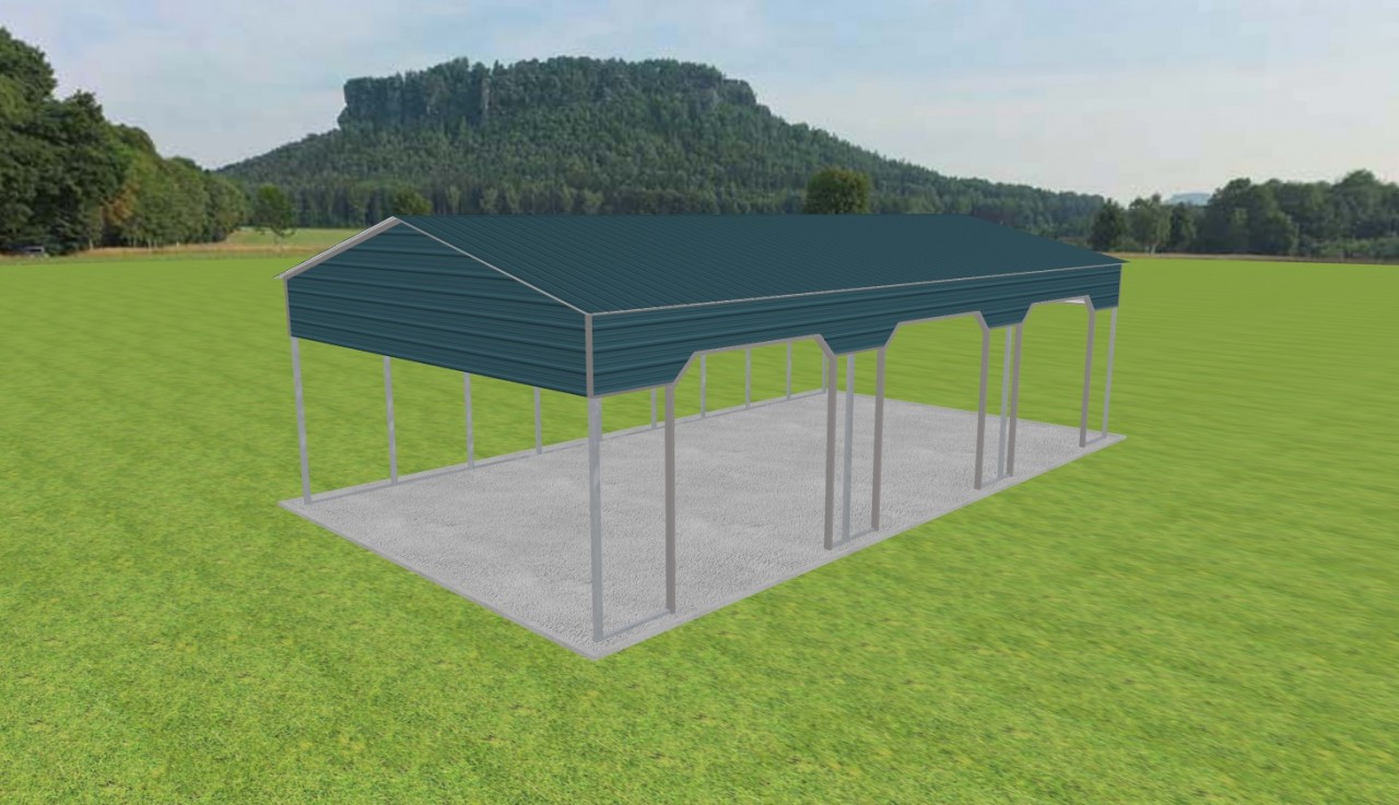 3 Car Carport 24 x 45 x 12 — photo 1