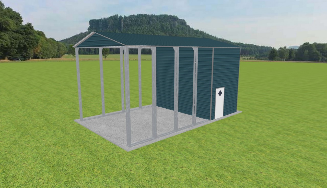 Carport with Storage 18 x 30 x 15 — photo 1