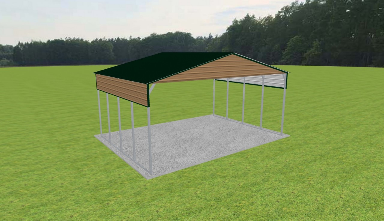 3 Car Carport 28 x 20 x 12 — photo 1