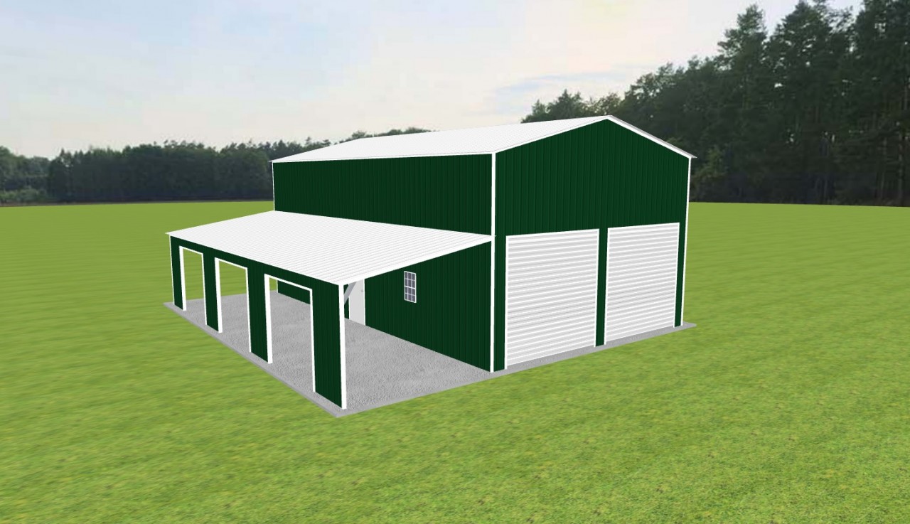 Garage with Lean To 24 x 40 x 16 — photo 1