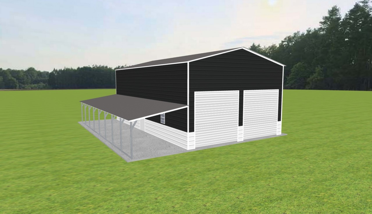 Garage with Lean To 24 x 40 x 15 — photo 1