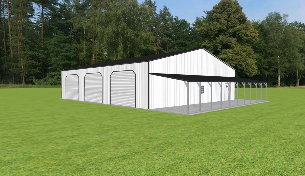 Garage with Lean To 48 x 55 x 12 — photo 1