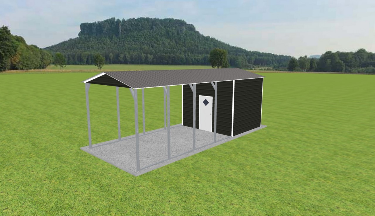 Carport with Storage 12 x 30 x 10 — photo 1