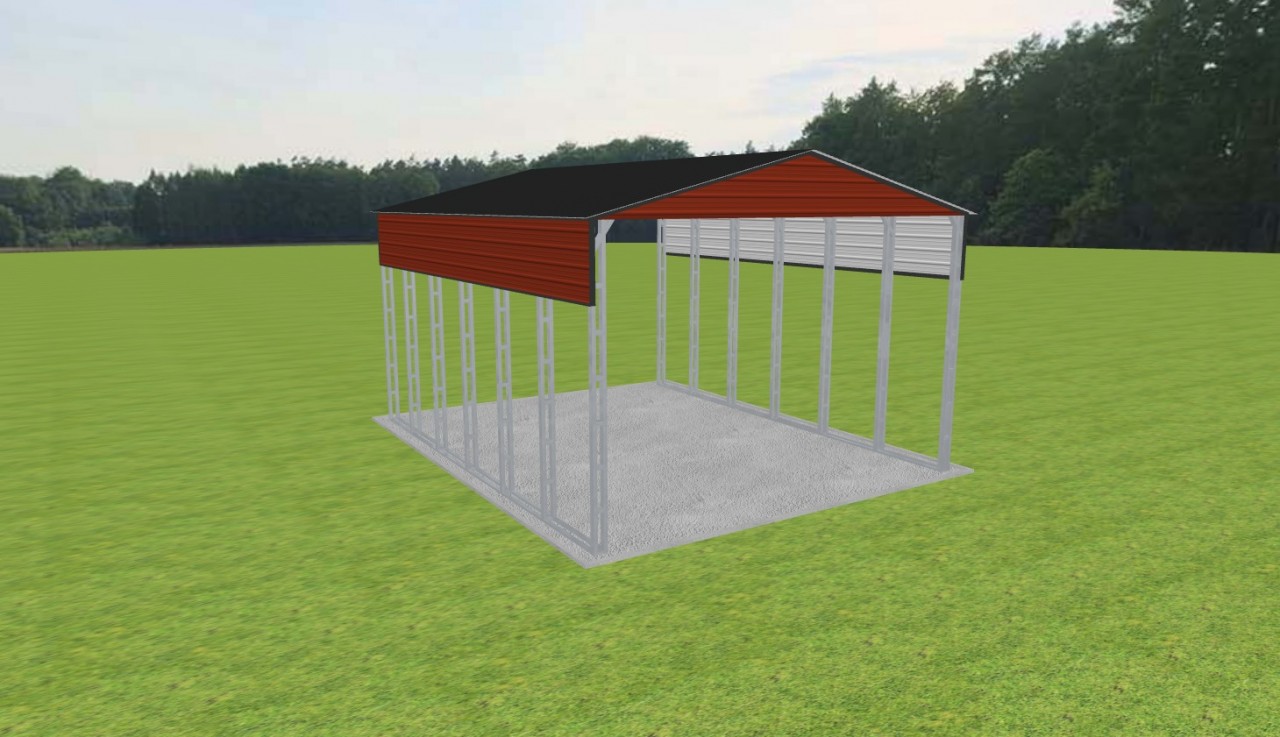 2 Car Carport 24 x 30 x 15 — photo 1