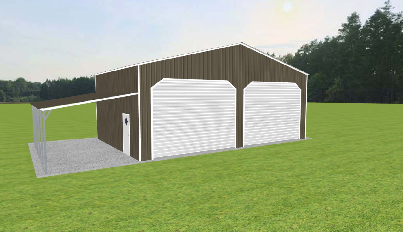 Garage with Lean To 38 x 25 x 14 — photo 1