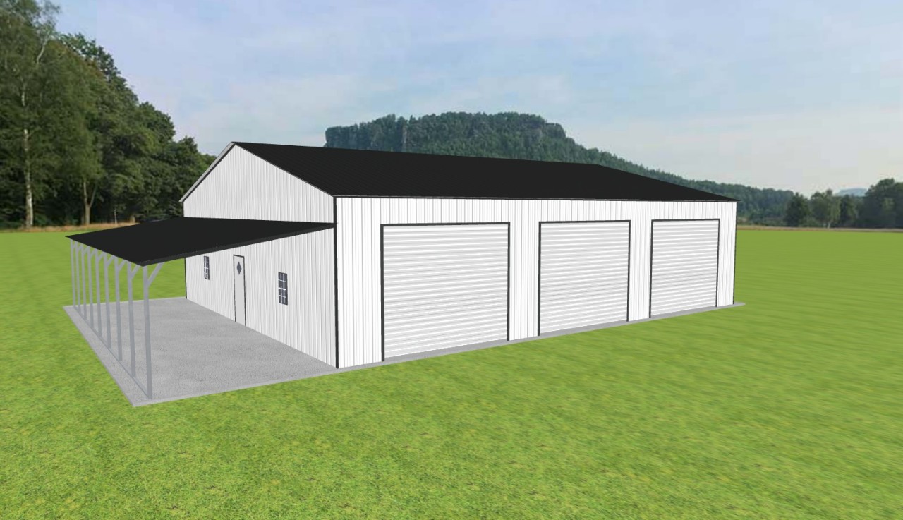 Garage with Lean To 42 x 50 x 12 — photo 1