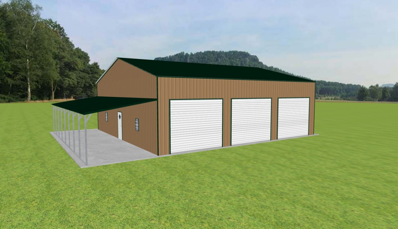 Garage with Lean To 42 x 45 x 14 — photo 1