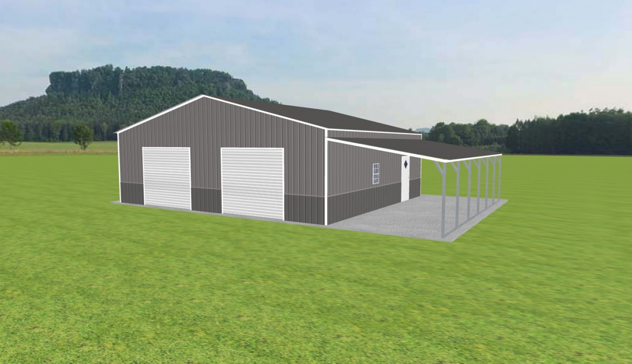 Garage with Lean To 34 x 30 x 10 — photo 1