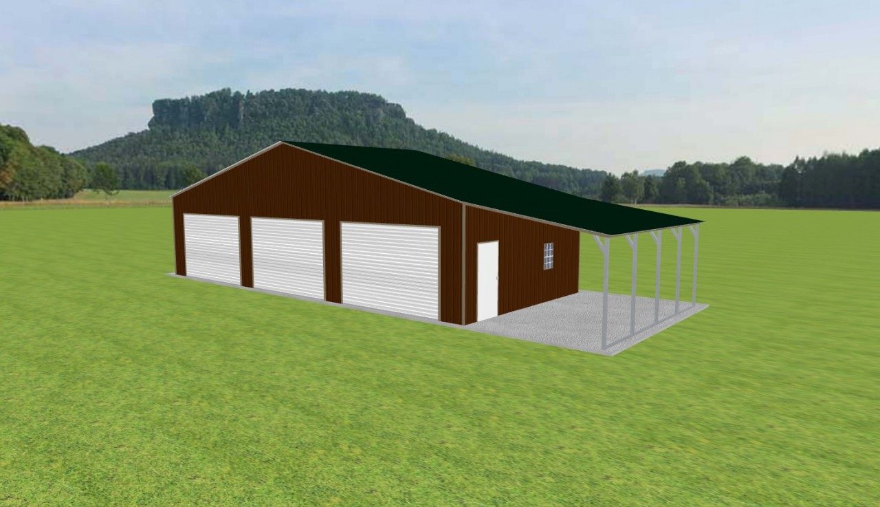 Garage with Lean To 46 x 20 x 10 — photo 1