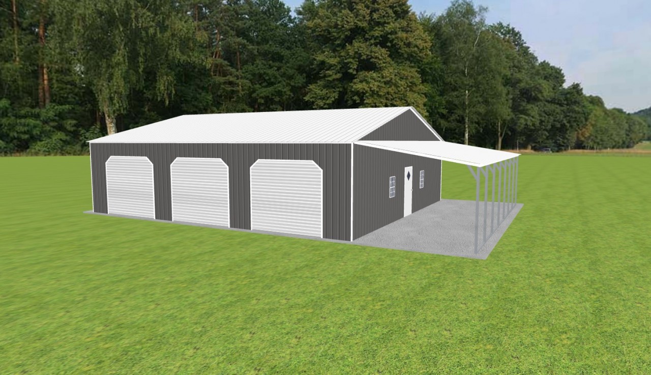 Garage with Lean To 36 x 40 x 10 — photo 1