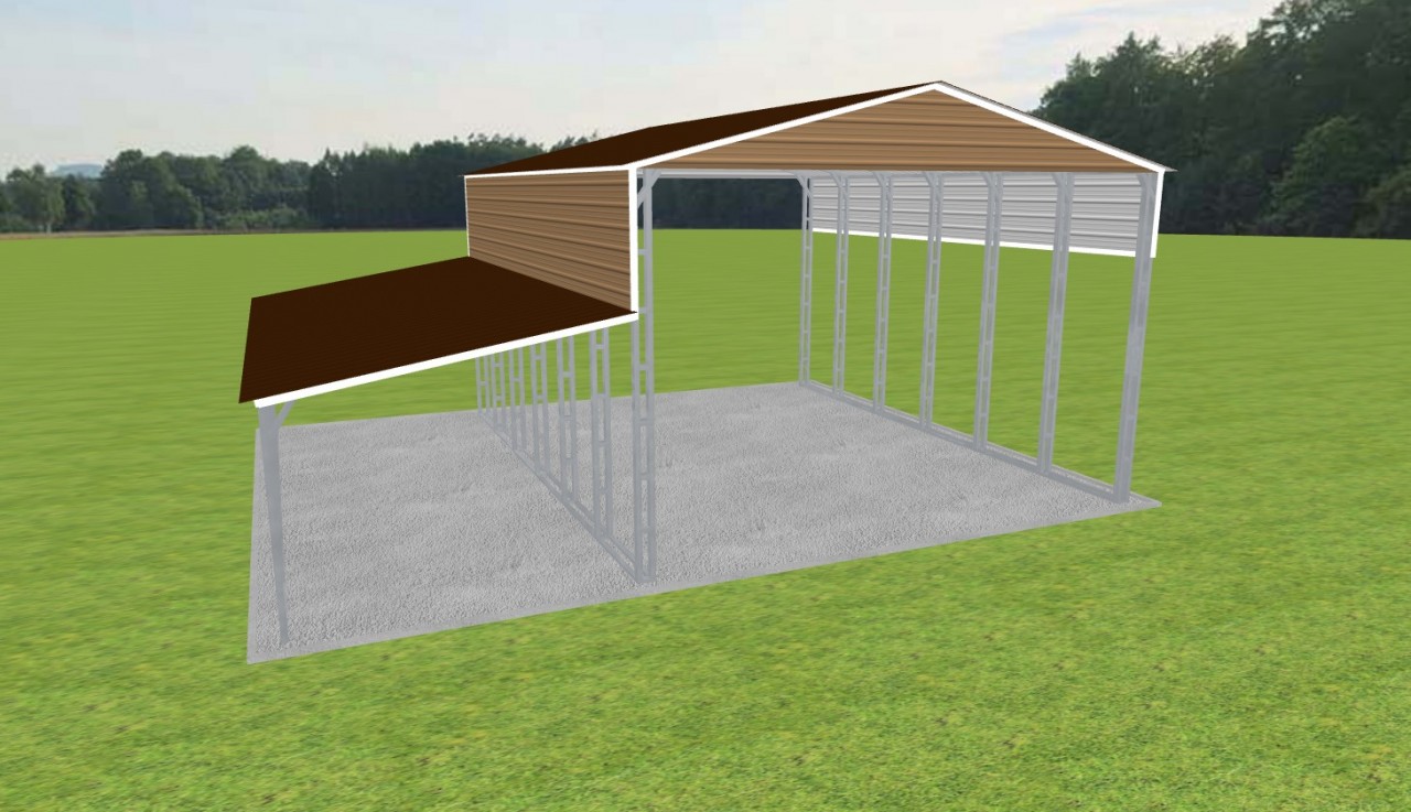 2 Car Carport 24 x 30 x 15 — photo 1