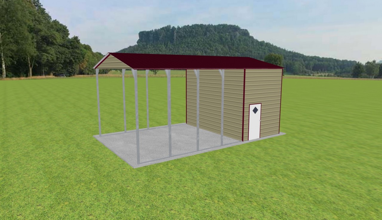 Carport with Storage 18 x 30 x 13 — photo 1