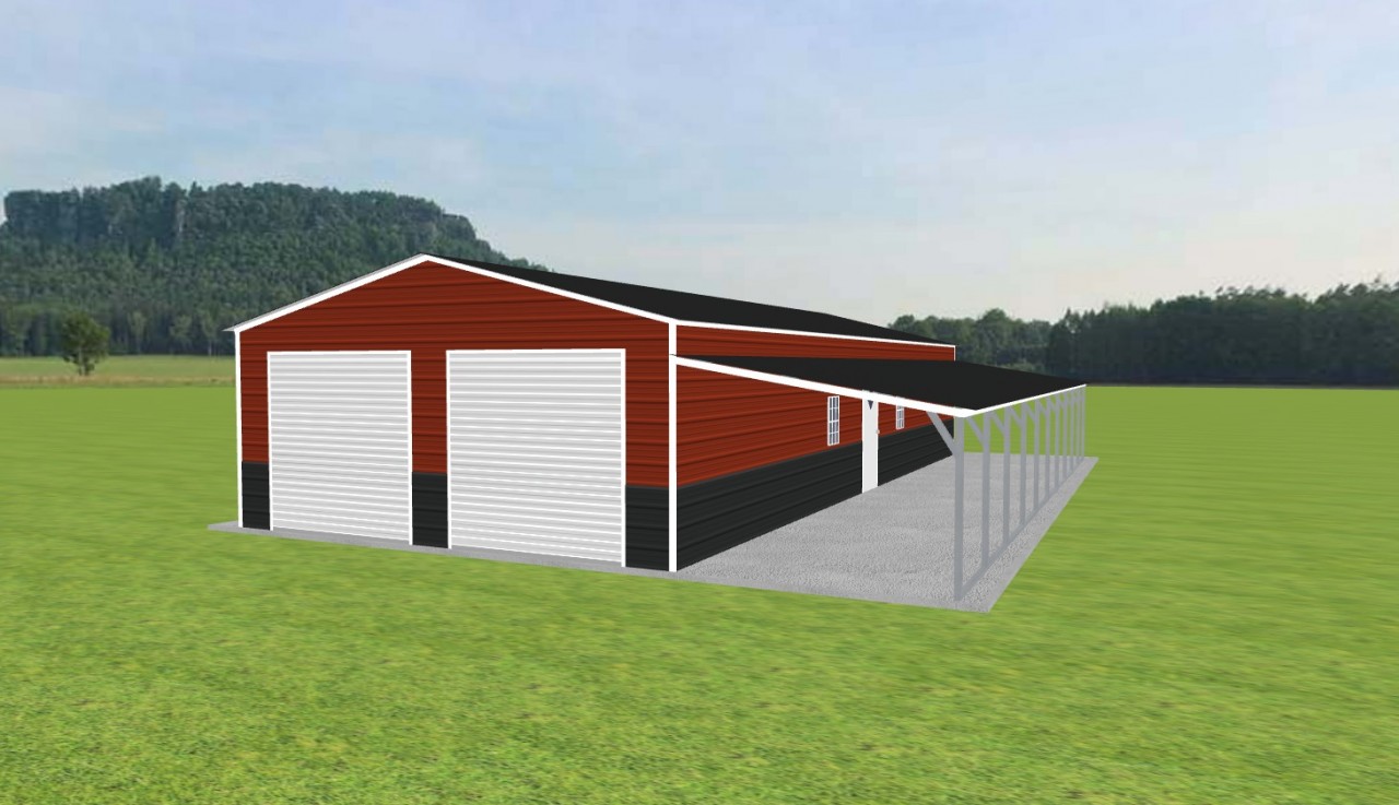 Garage with Lean To 22 x 50 x 9 — photo 1