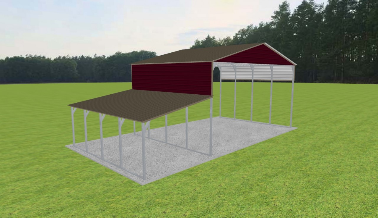 3 Car Carport 28 x 20 x 14 — photo 1