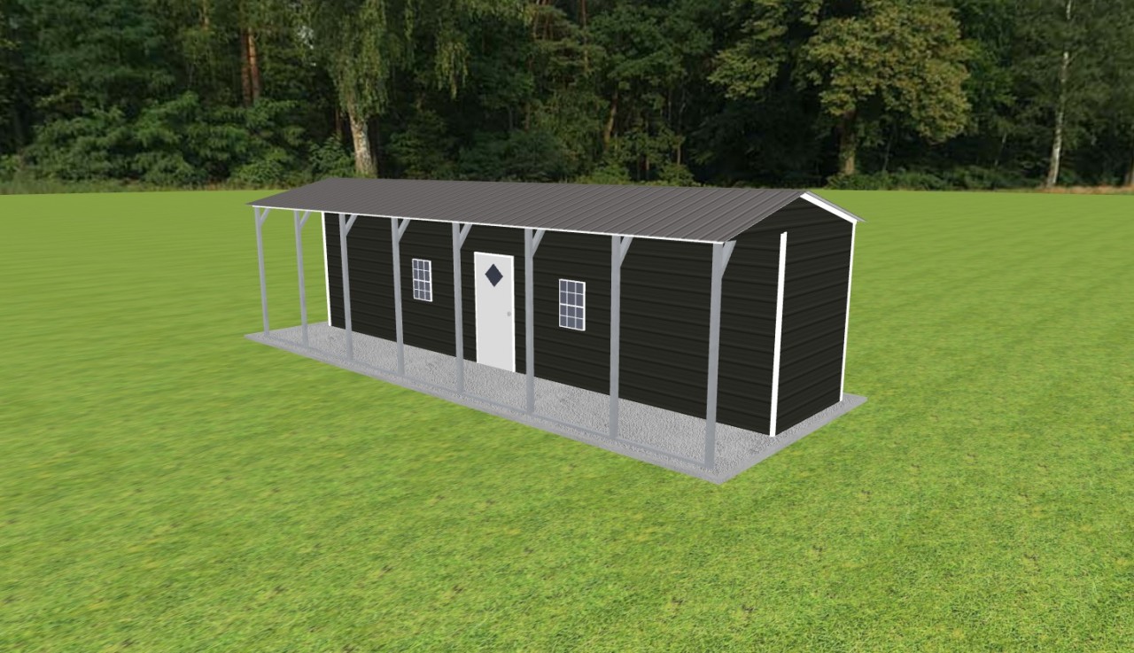 Carport with Storage 12 x 35 x 9 — photo 1