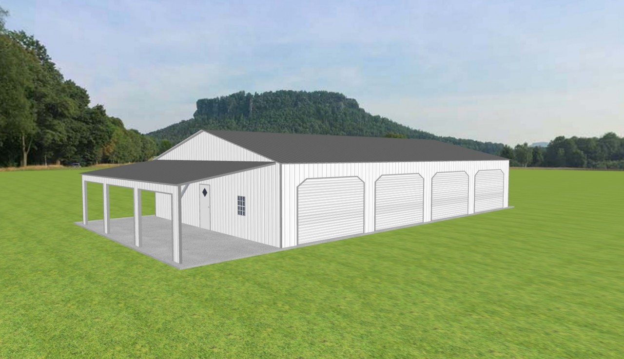 Garage with Lean To 36 x 60 x 10 — photo 1