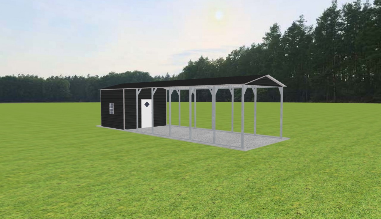 Carport with Storage 12 x 40 x 9 — photo 1