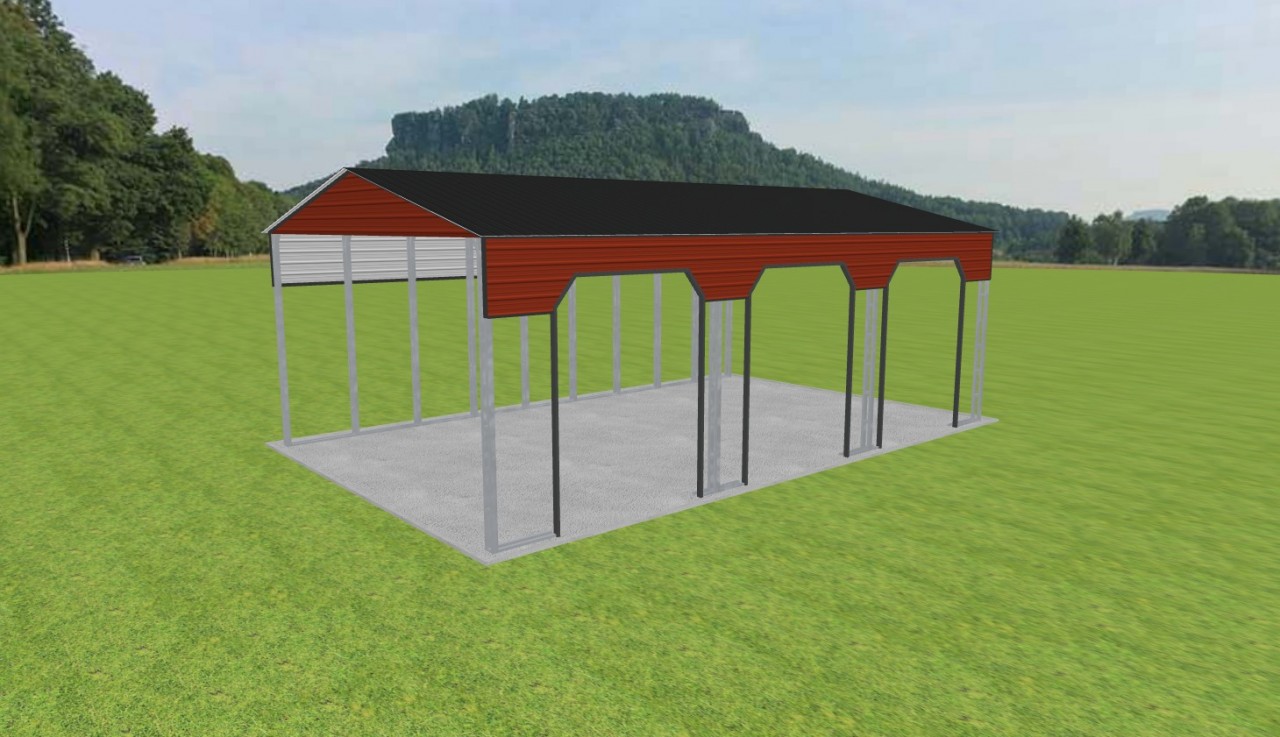 3 Car Carport 28 x 45 x 15 — photo 1