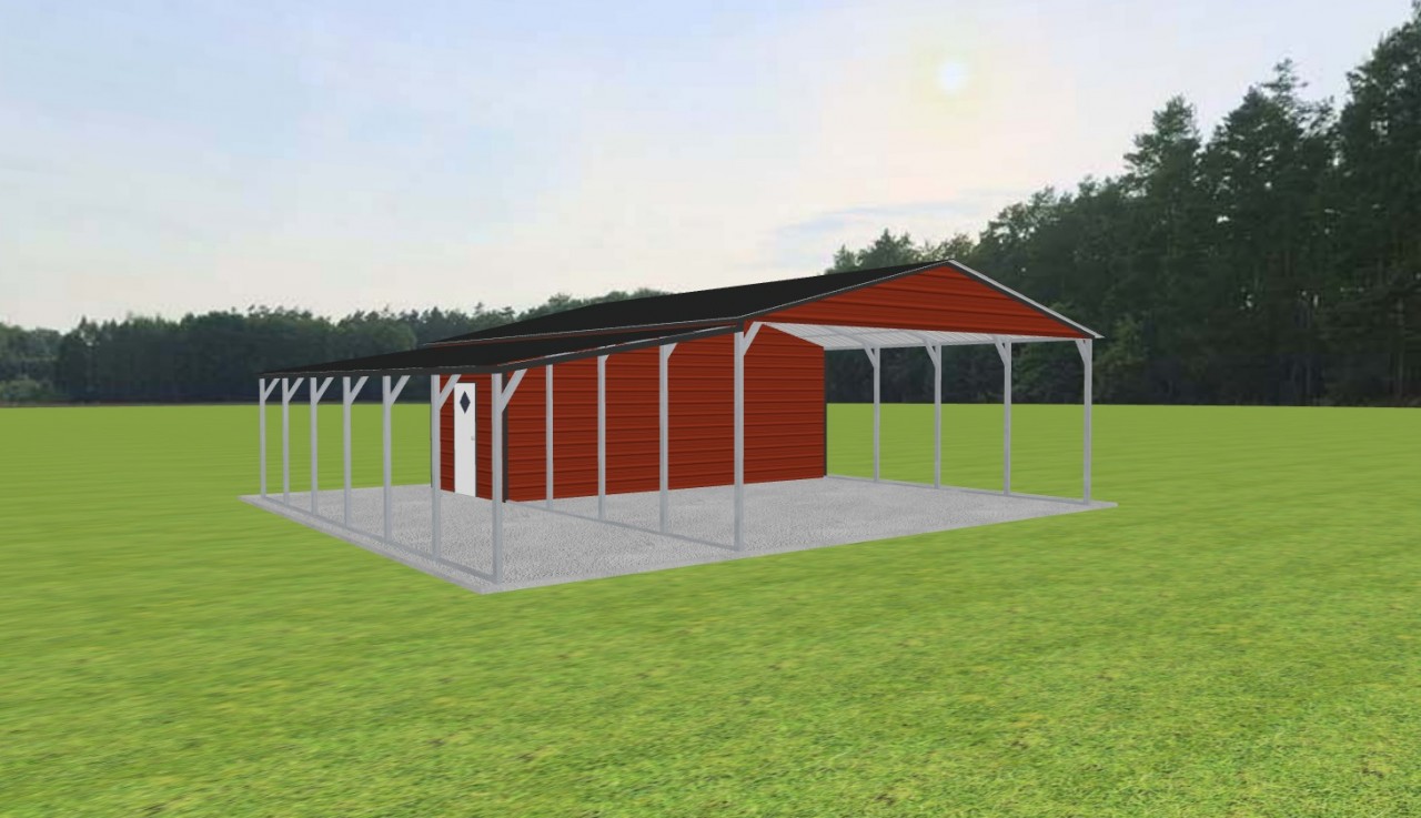 Carport with Storage 24 x 30 x 9 — photo 1