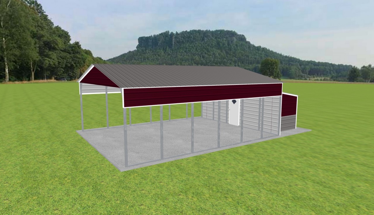Carport with Storage 24 x 30 x 10 — photo 1