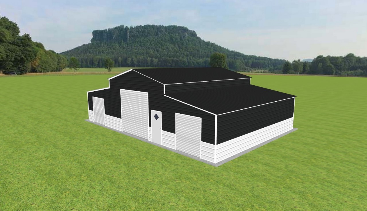 Raised Center Barns 20 x 30 x 12, 20' x 30' x 12' metal barn