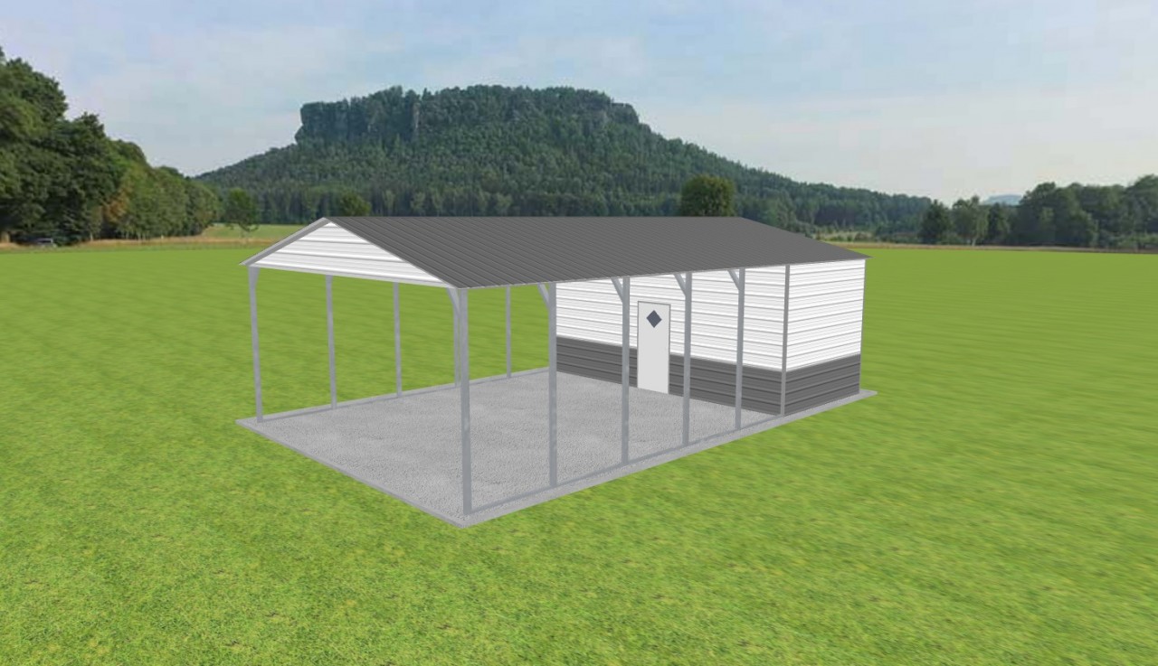 Carport with Storage 22 x 35 x 10 — photo 1