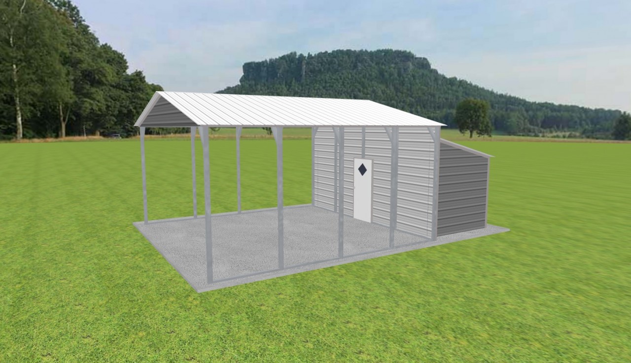 Carport with Storage 20 x 20 x 10 — photo 1