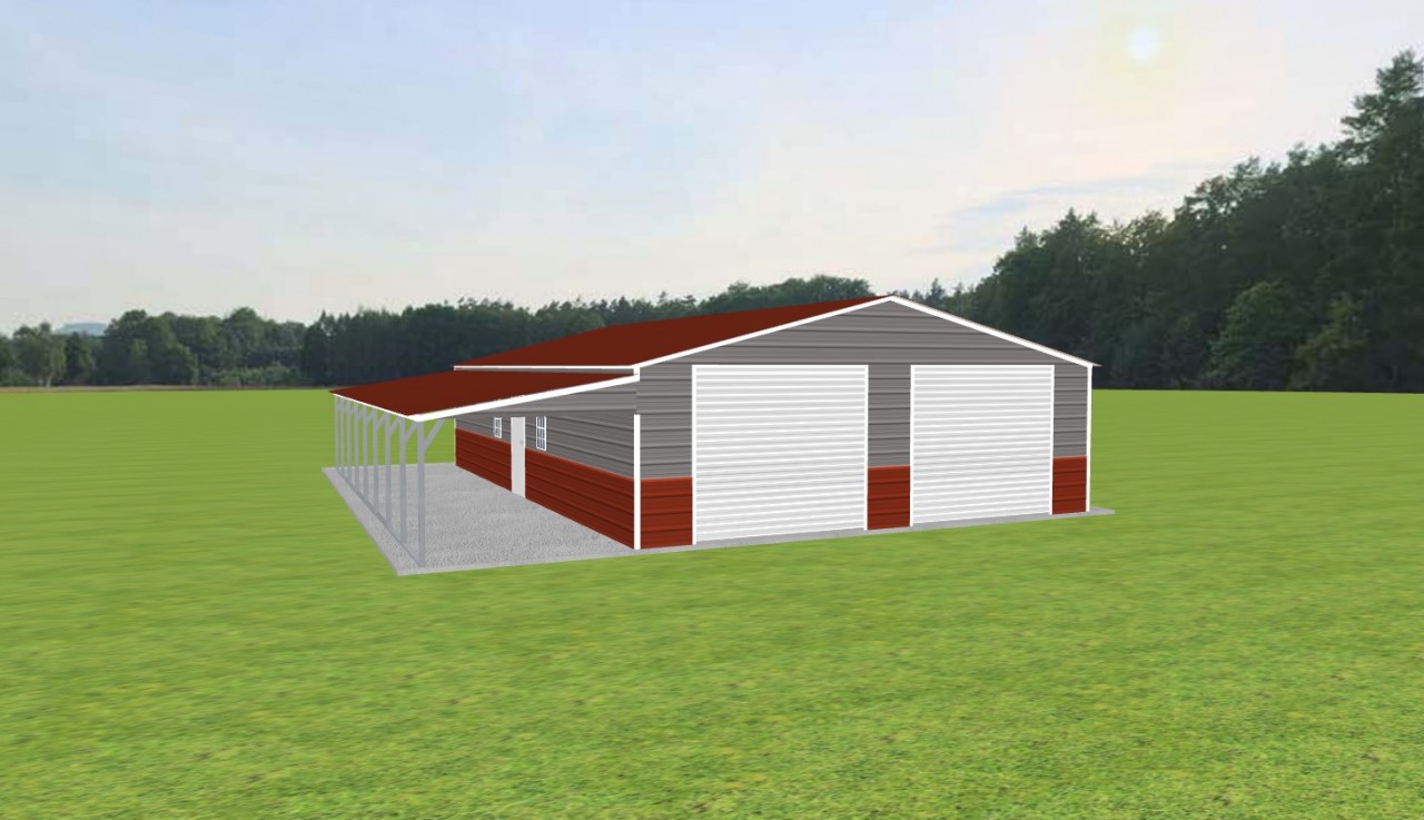 Garage with Lean To 26 x 40 x 8 — photo 1