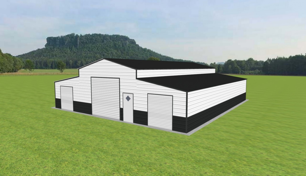 Raised Center Barns 20 x 50 x 12, 20' x 50' x 12' metal barn