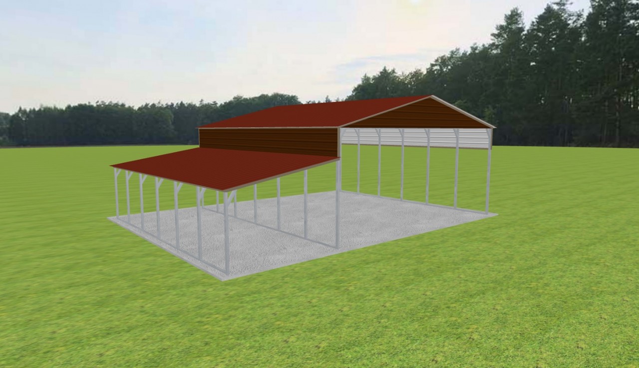 3 Car Carport 28 x 30 x 12 — photo 1