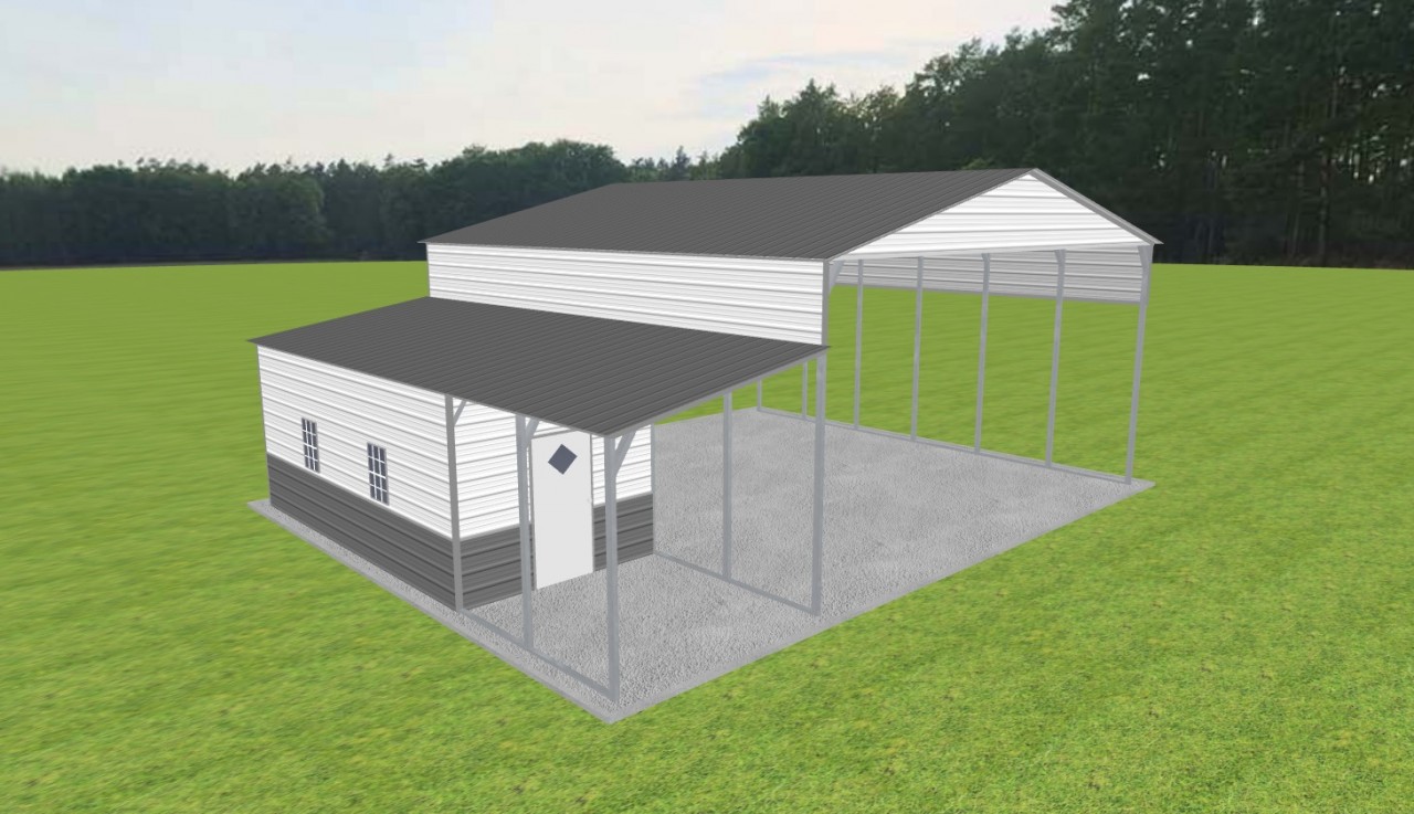 Carport with Storage 28 x 30 x 14 — photo 1