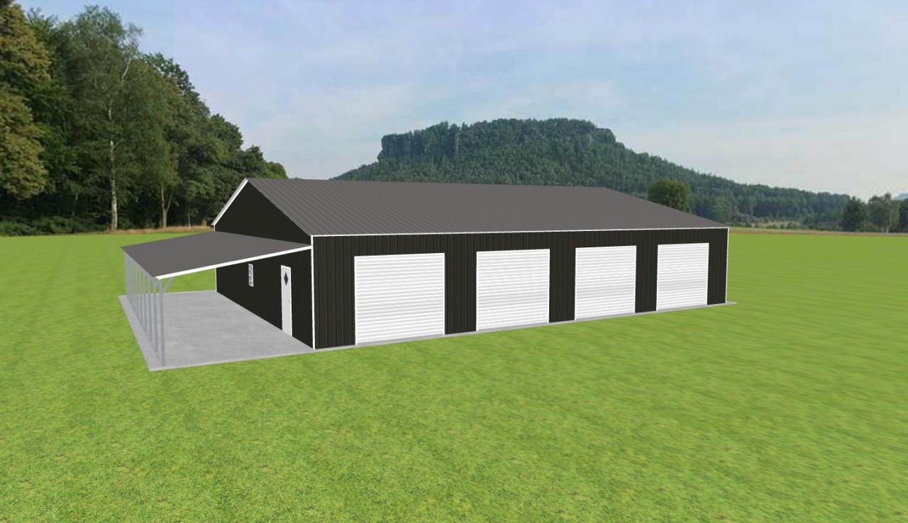 Garage with Lean To 46 x 55 x 10 — photo 1