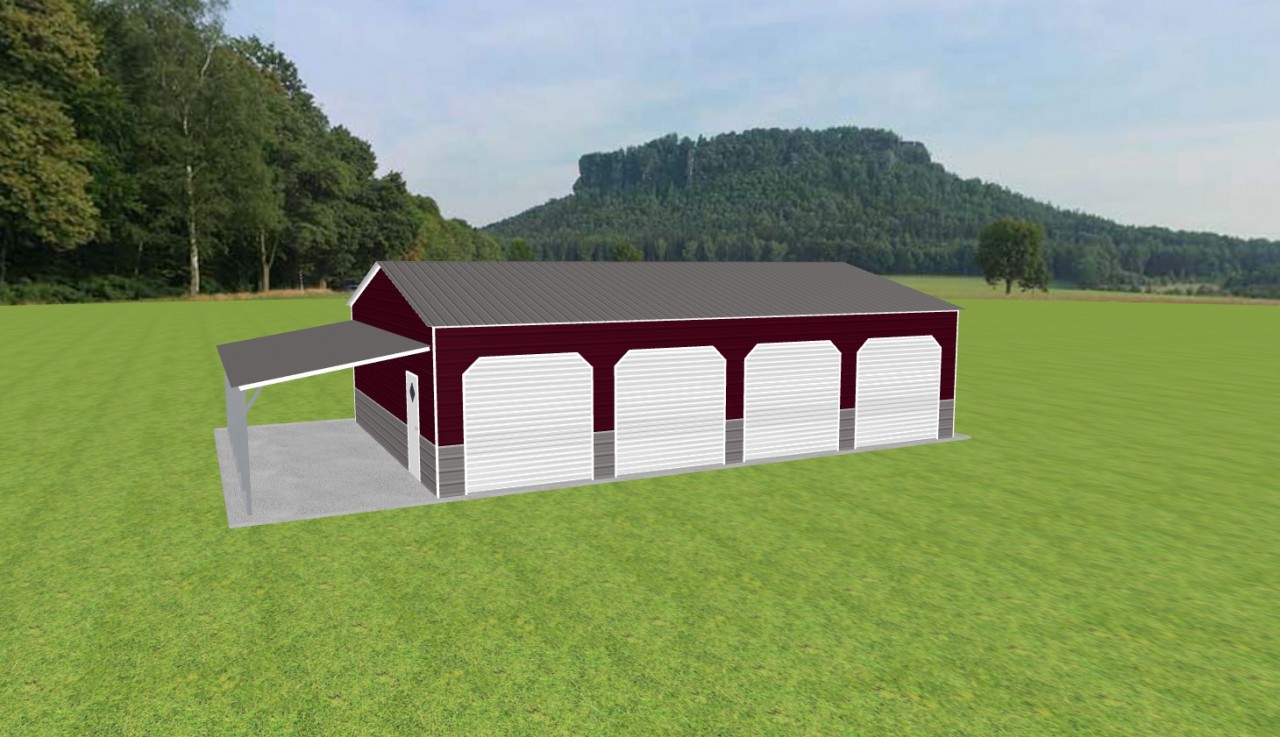 Garage with Lean To 28 x 40 x 10 — photo 1