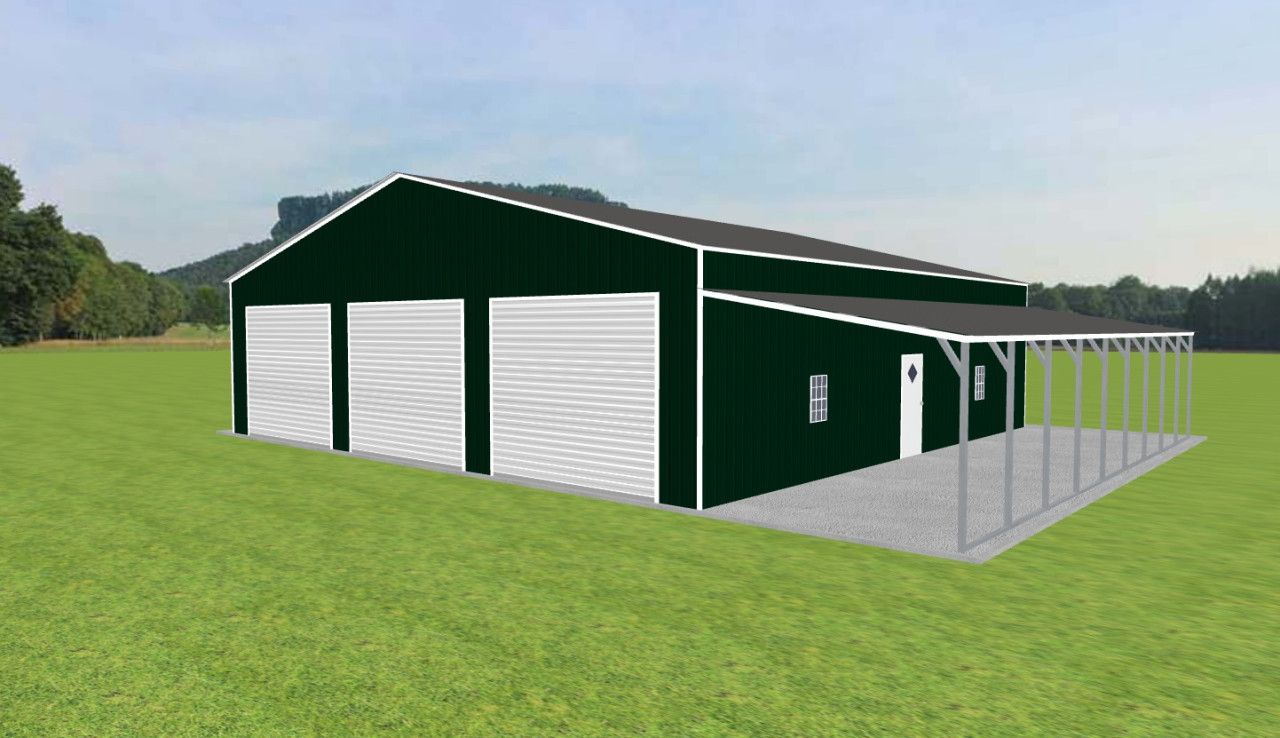 Garage with Lean To 46 x 45 x 12 — photo 1