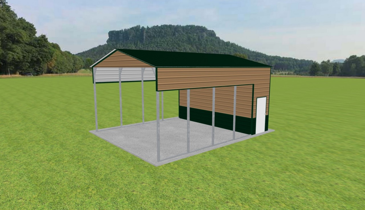 Carport with Storage 20 x 25 x 12 — photo 1