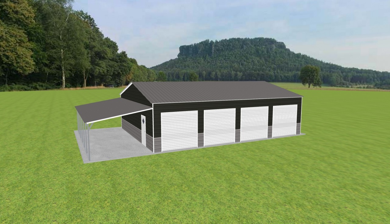 Garage with Lean To 30 x 40 x 10 — photo 1