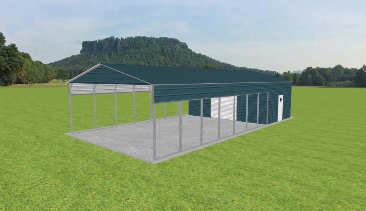 Carport with Storage 24 x 50 x 10 — photo 1