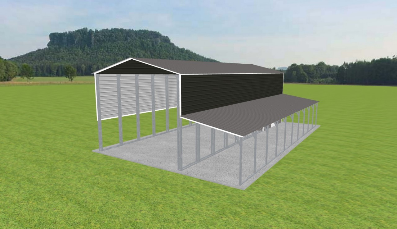 Carport with Storage 20 x 50 x 15 — photo 1