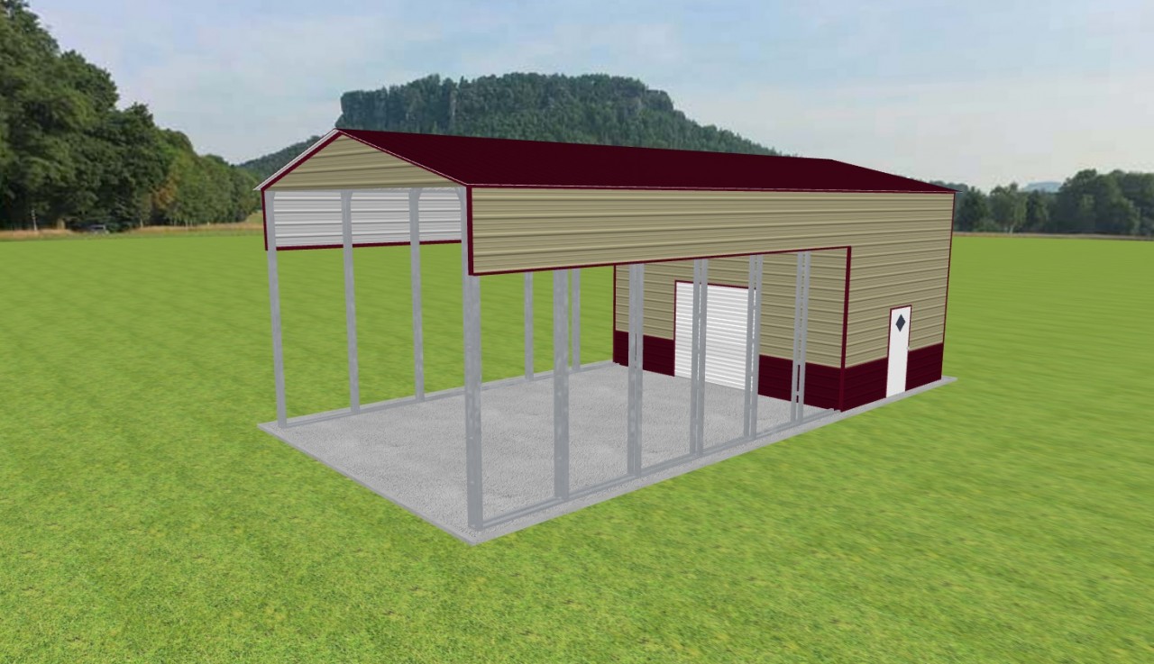 Carport with Storage 22 x 45 x 15 — photo 1