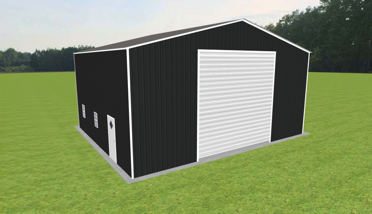 Mechanic's Garage 36 x 30 x 16, 36' x 30' x 16' metal workshop
