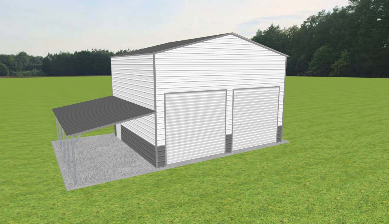 Garage with Lean To 24 x 20 x 15 — photo 1