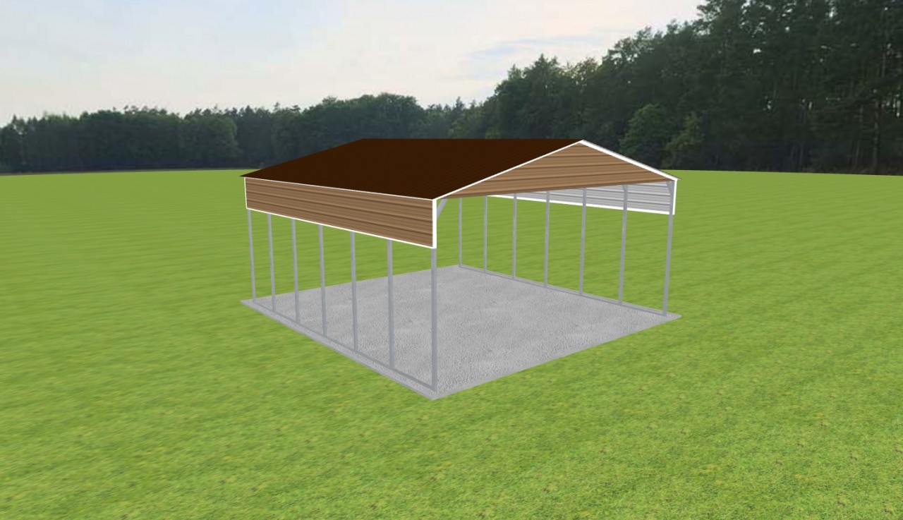 3 Car Carport 28 x 30 x 13 — photo 1