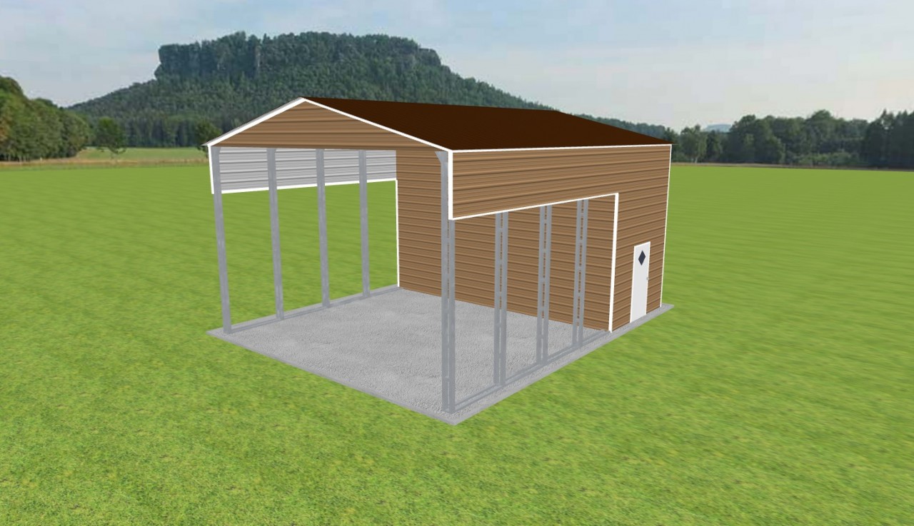 Carport with Storage 24 x 30 x 15 — photo 1
