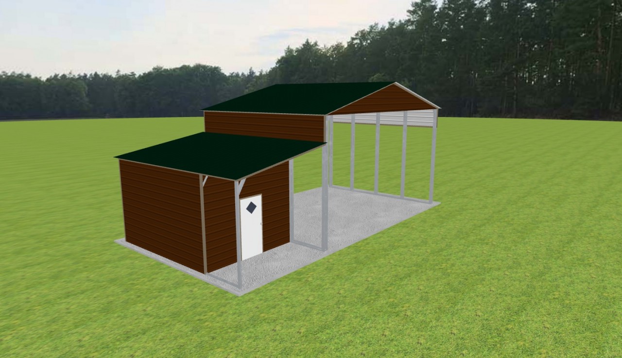 Carport with Storage 28 x 20 x 15 — photo 1