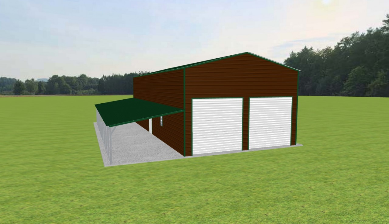 Garage with Lean To 24 x 50 x 15 — photo 1