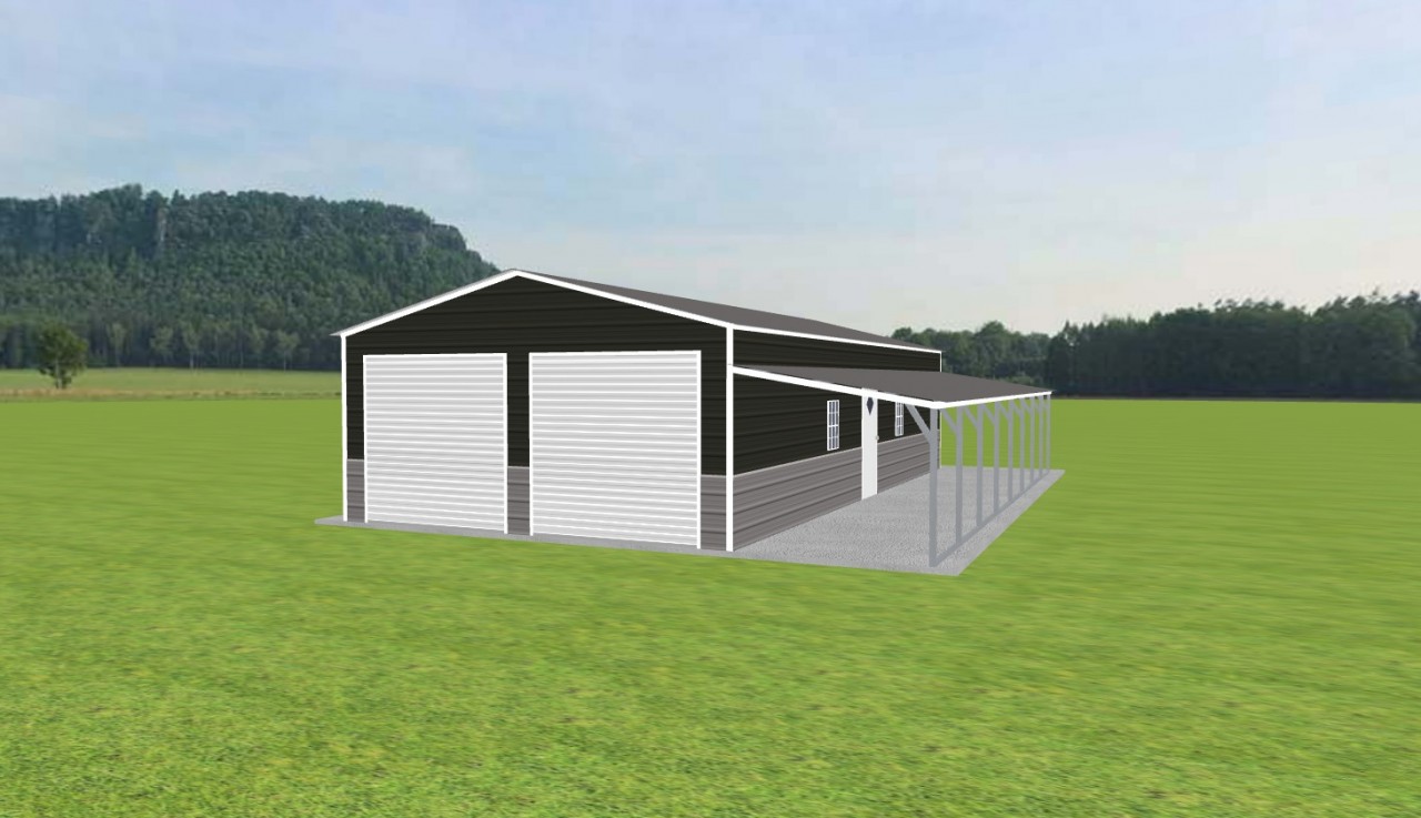Garage with Lean To 20 x 40 x 9 — photo 1