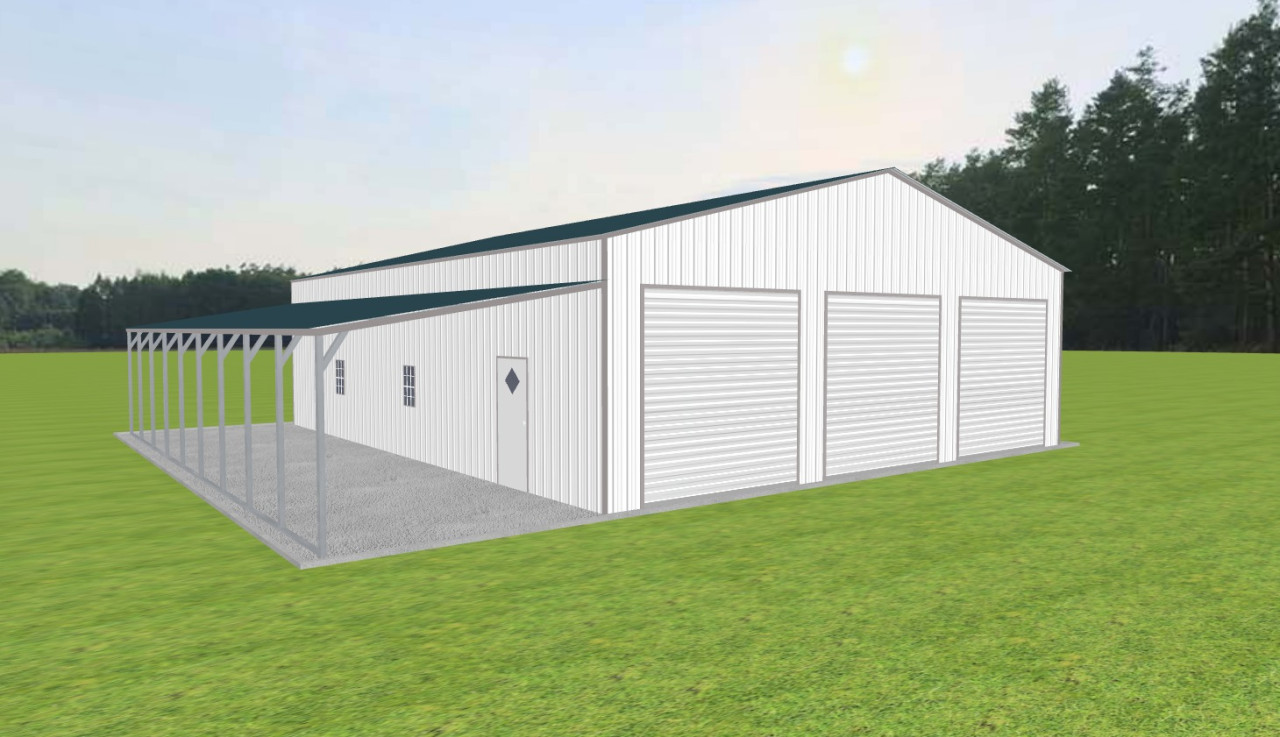 Garage with Lean To 38 x 45 x 12 — photo 1