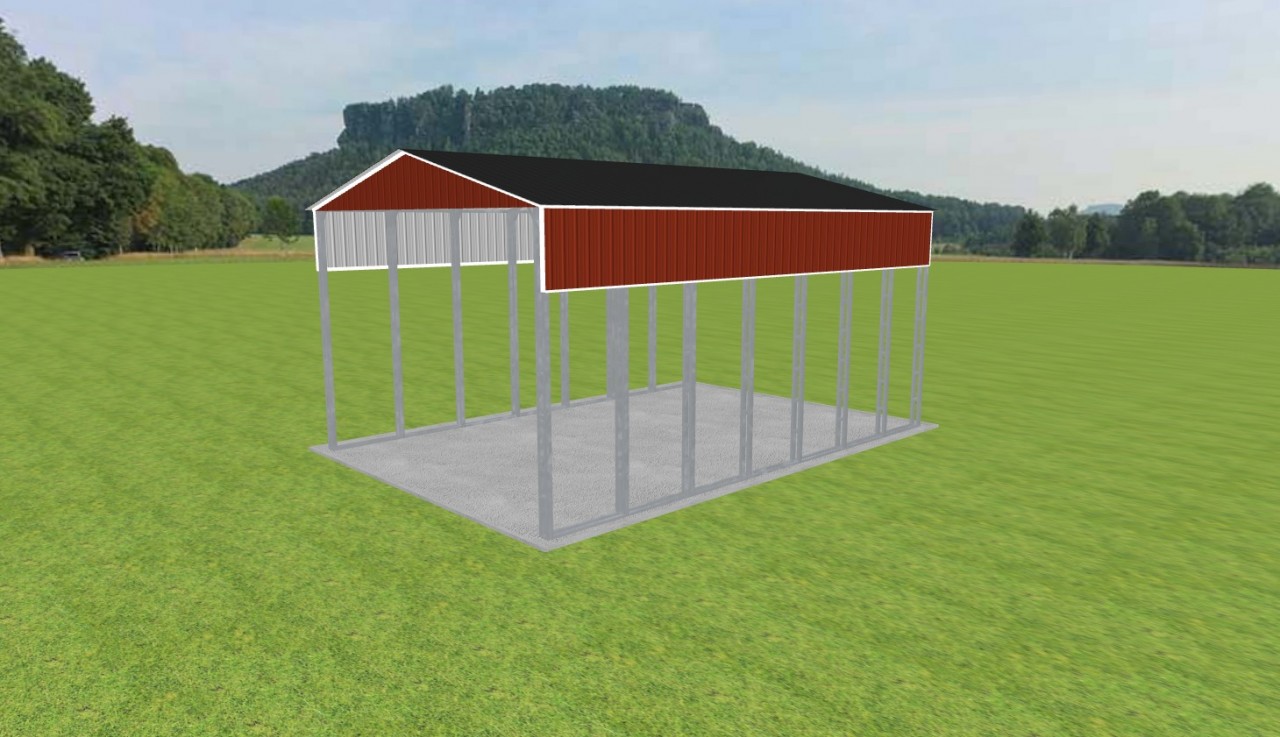 2 Car Carport 24 x 35 x 16 — photo 1