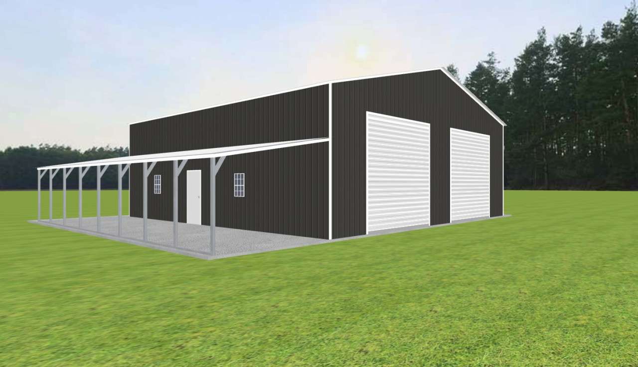 Garage with Lean To 40 x 40 x 14 — photo 1